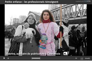 Diaporama sonore sur la manifestation des professionnels de la petite enfance
